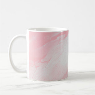 CANECA DE CAFÉ PINTA E ABSTRATO BRANCA