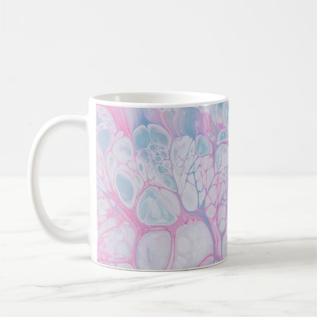 CANECA DE CAFÉ PINTA E ABSTRATO TEAL (Esquerda)
