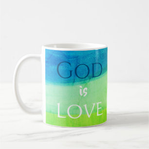 Caneca de Café Pintada Presente Cristão Deus é Amo