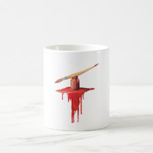 Caneca De Café pintando de vermelho