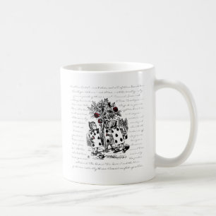 Caneca De Café Pintando os rosas vermelhos