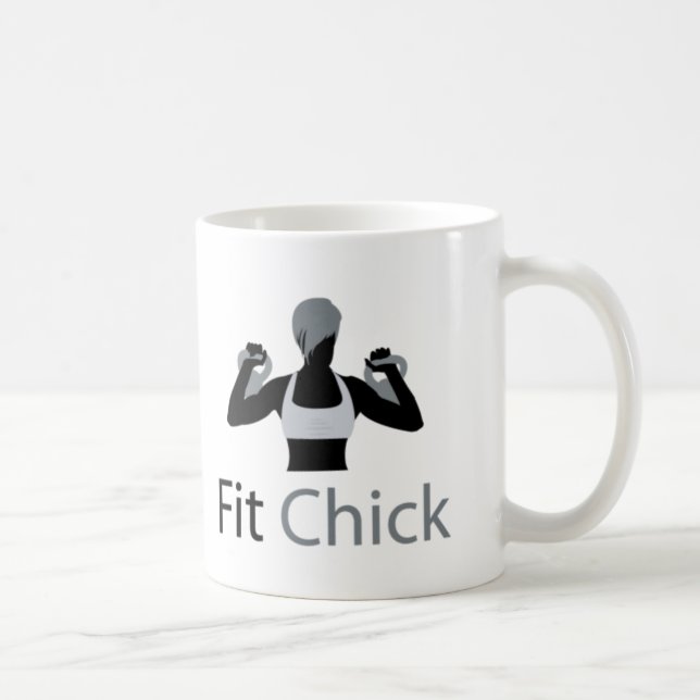 Caneca De Café Pintinho apto com Kettlebells (Direita)