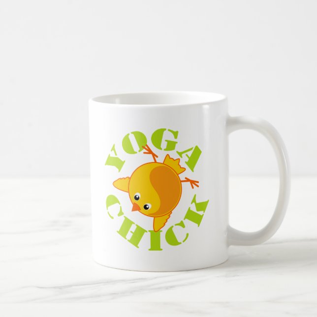 Caneca De Café Pintinho da ioga (Direita)
