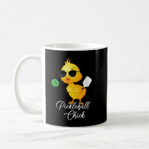 Caneca De Café Pintinho de picleball, bola de picleball engraçada