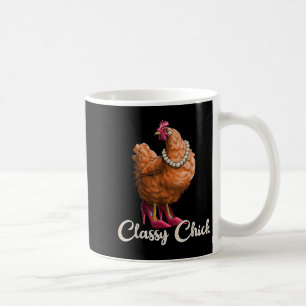 Caneca De Café Pintinho De Vaca Camisa Engraçada Garota De Frango