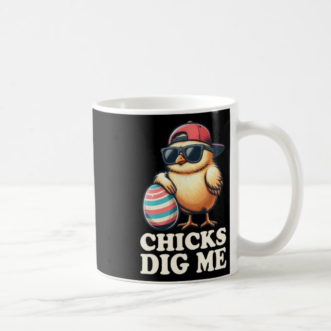 Caneca De Café Pintinhos Me Enroscam Páscoa Engraçada Brinquedos  (Direita)
