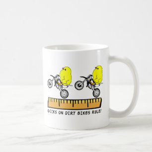 Caneca De Café Pintinhos Na Regra De Bikes De Sujeira Motocorss M