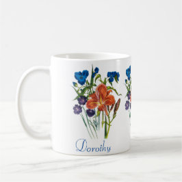 Caneca De Café Pinto-aranha personalizado e Daylily