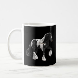 Caneca De Café Pinto-branco-preto Pinto-cigano Cavalo de Rascunho