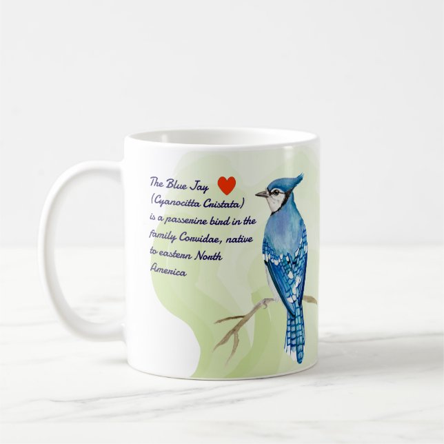 Caneca De Café Pintor aquarela azul (Esquerda)