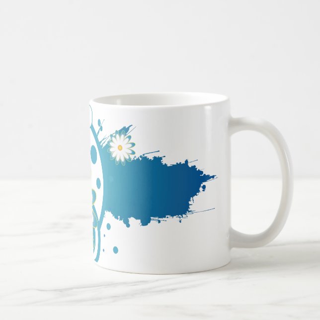 Caneca De Café Pintor azul esplash (Direita)