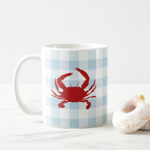 Caneca De Café Pintor de Caranguejo Vermelho Pintando Padrão Marí