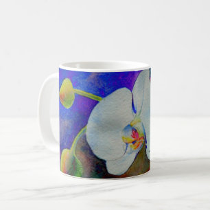 Caneca De Café Pintor de orquídea elegante