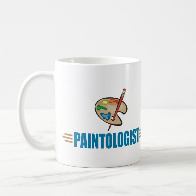 Caneca De Café Pintor Engraçado (Esquerda)