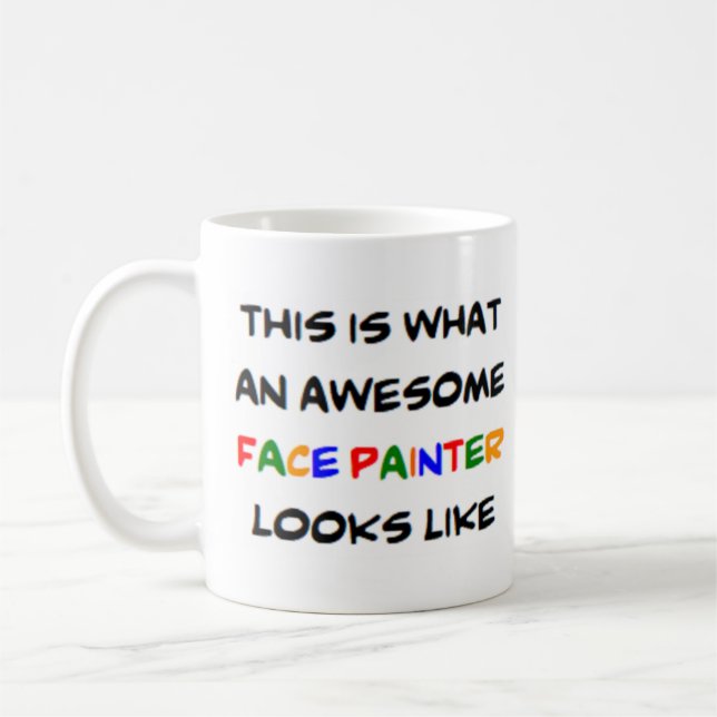 Caneca De Café pintor facial, incrível (Esquerda)