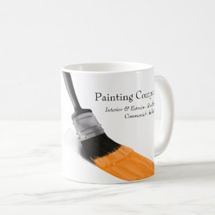 Caneca De Café Pintor Service Company Brush Orange