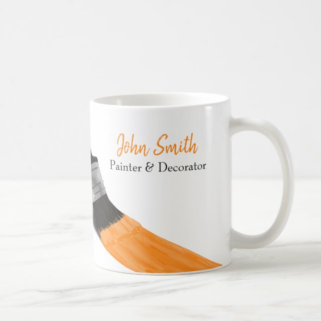 Caneca De Café Pintor Service Company Brush Orange (Direita)