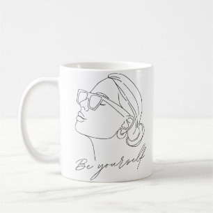 Caneca De Café pintora de mão, seja você mesma.