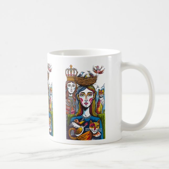 Caneca De Café Pintura (Direita)
