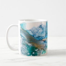 Caneca De Café Pintura A Álcool Glaciar De Fusão
