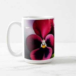 Caneca De Café pintura a aquarela bonito maroon daek vermelha pan