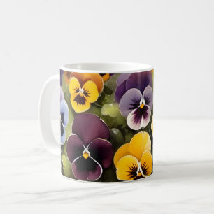 Caneca De Café Pintura a aquarela e púrpura