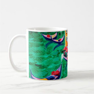 Caneca De Café  pintura a óleo de bela Veneza, Itália na canvas