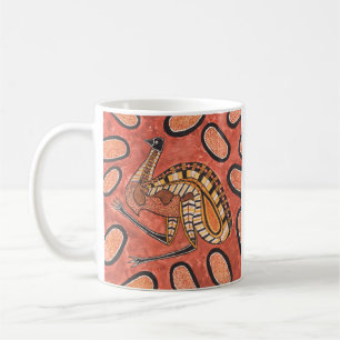 Caneca De Café Pintura Aboriginal Da Emu