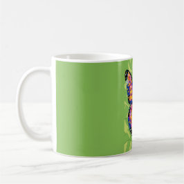 Caneca De Café Pintura abstrata de borboleta