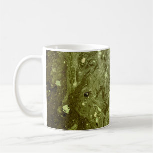 Caneca De Café Pintura abstrato verde