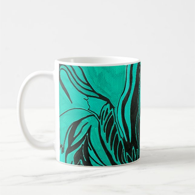 Caneca De Café Pintura Acrílica (Esquerda)
