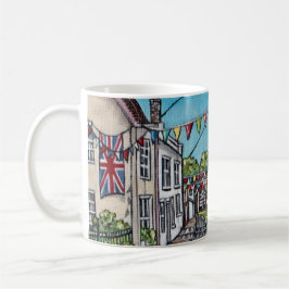 Caneca De Café Pintura Acrílica Original Bandeira Britânica