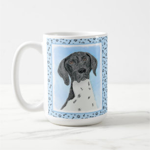 Caneca De Café Pintura Alemã de Ponta Curta - Arte Original