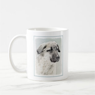 Caneca De Café Pintura Anatoliana Shepherd - Arte Original para C