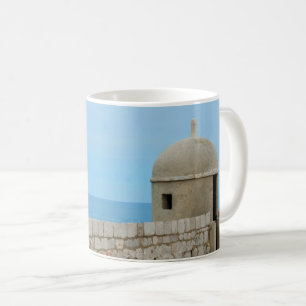 Caneca De Café Pintura aquosa da parede da cidade de Dubrovnik