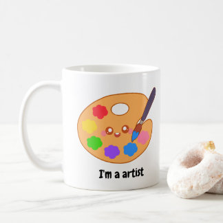 Caneca De Café Pintura Artista Colorida