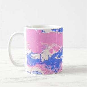 CANECA DE CAFÉ PINTURA AZUL-ABSTRATO