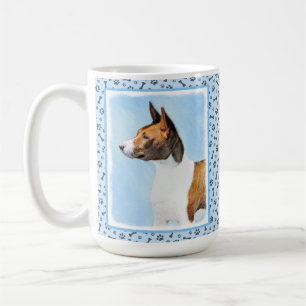 Caneca De Café Pintura Basenji - Arte Original Custa