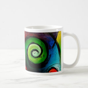 Caneca De Café Pintura brilhante Funky da arte abstracta