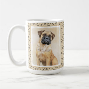Caneca De Café Pintura Bullmastiff - Arte Cachorro Original Bonit