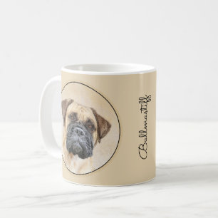 Caneca De Café Pintura Bullmastiff - Arte Cachorro Original Bonit