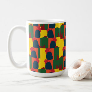 Caneca De Café Pintura Colorida Abstrata