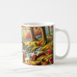 Caneca De Café Pintura da Cena do outono de Serene