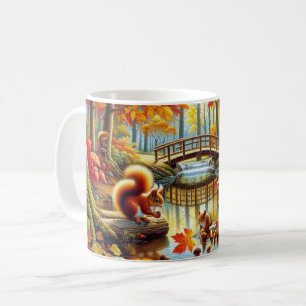 Caneca De Café Pintura da Cena do outono de Serene