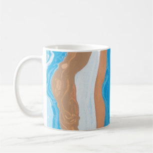 CANECA DE CAFÉ PINTURA DE ABSTRATO AZUL E MARAVILHOSA