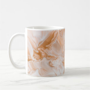 CANECA DE CAFÉ PINTURA DE ABSTRATO BRANCO E AZUL
