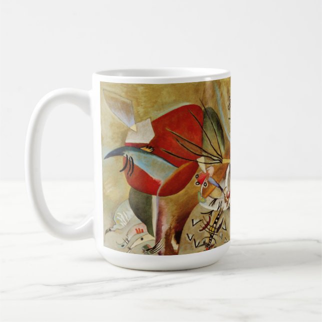 Caneca De Café Pintura de Abstrato de Composição Kandinsky (Esquerda)
