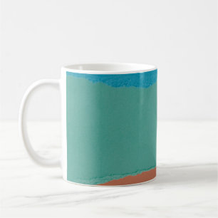 Caneca De Café Pintura de abstrato em laranja e preto