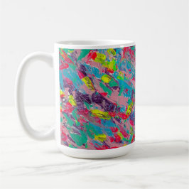 Caneca De Café Pintura de Abstrato estética arco-íris