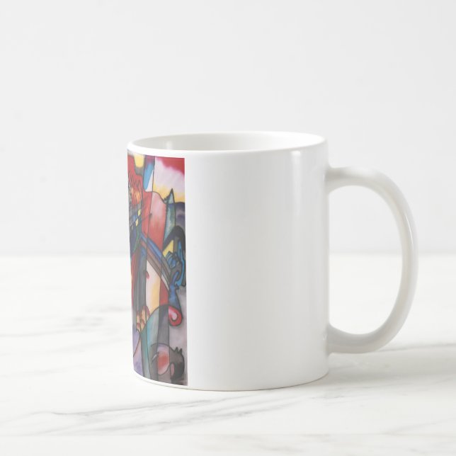 Caneca De Café Pintura de Abstrato Kandinsky 1913 (Direita)